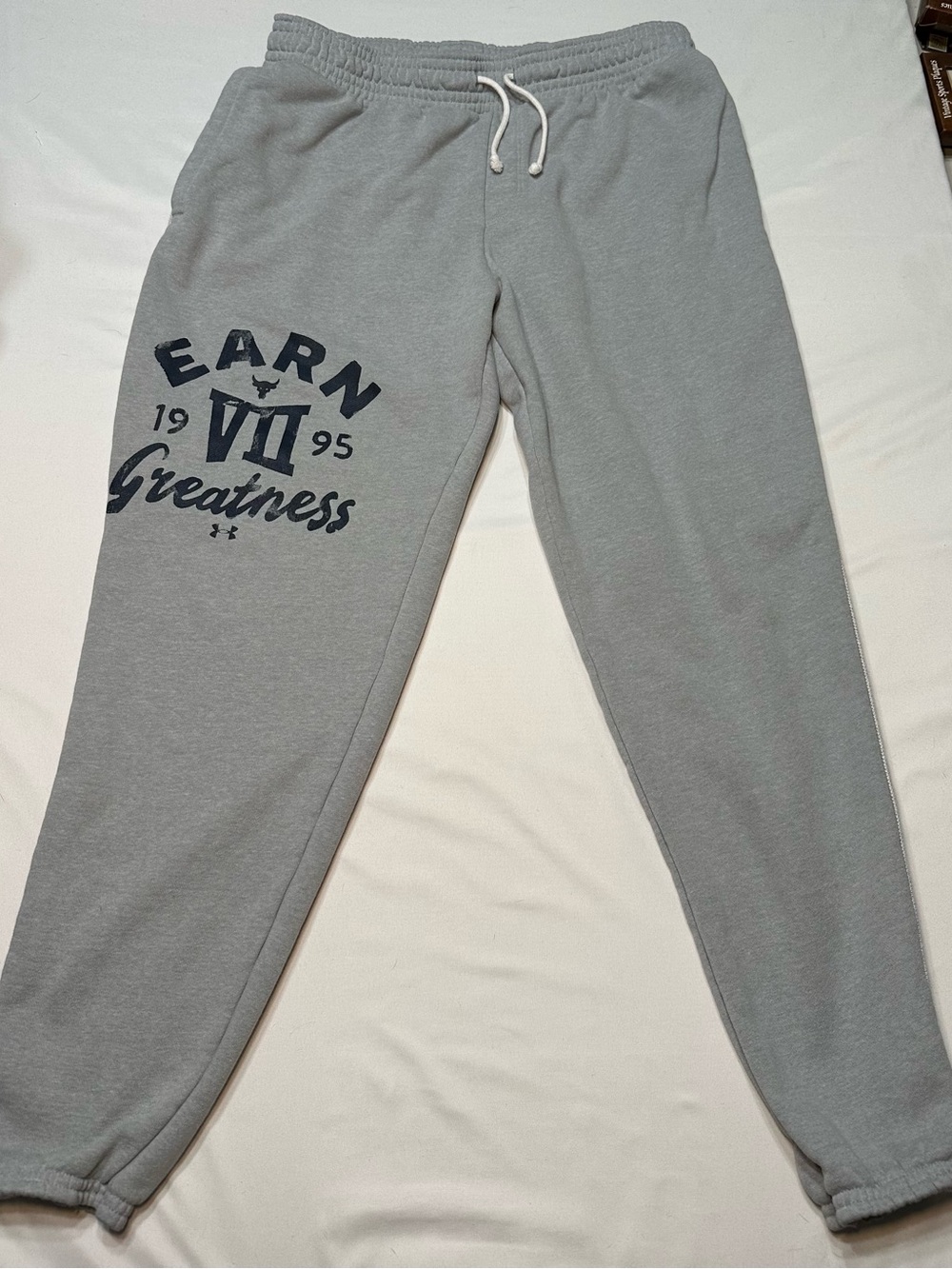 Under Armour Project Rock Heavyweight Terry Joggers Gray XL 1370455